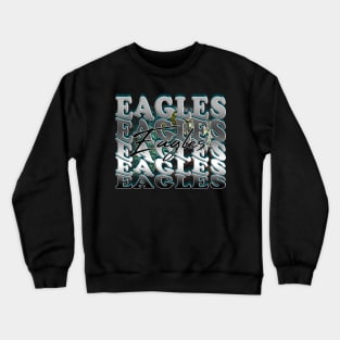 Eagles Retro Vintage Style with Bald Eagle Crewneck Sweatshirt